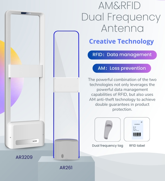 AM+RFID ডুয়াল-ফ্রিকোয়েন্সি চ্যানেল ডোর, জুতা এবং পোশাকের দোকানের জন্য প্রস্তাবিত!